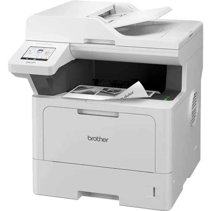 Brother DCP-L5510DW 3-in-1 Multifunktionsdrucker schwarz weiß (A4, 48 Seiten/Min., 1.200x1.200 DPI, LAN, WLAN, Duplex, 250 Blatt Papierkassette) weiß/grau – Bild 4