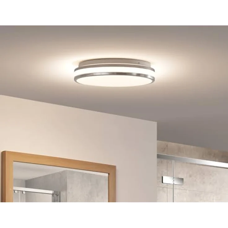 Arcchio LED Deckenlampe 'Sinovu' (spritzwassergeschützt) (Modern) in Chrom aus Metall für Badezimmer (1-flammig) - Bad Deckenleuchte, Lampe, Badezimmerleuchte – Bild 2