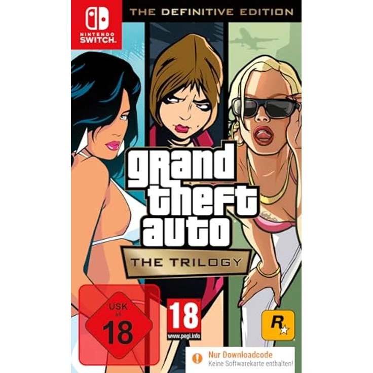Rockstar Games Grand Theft Auto: The Trilogy – The Definitive Edition, Code in the Box für Nintendo Switch, überarbeitete Klassiker mit hochaufgelösten Texturen und verbesserten Steuerungen – Bild 1