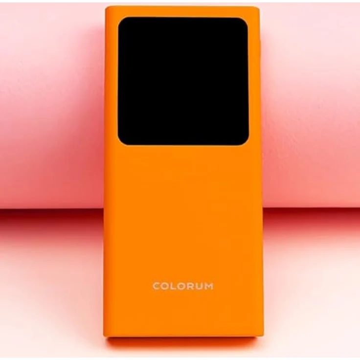 FOREVER Colorum Power Bank 10000mAh Orange - Tragbarer externer Akku mit USB-C, LED-Display und Taschenlampe, gleichzeitiges Laden von zwei Geräten – Bild 4