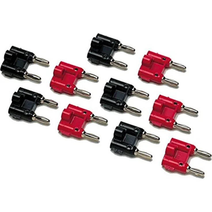 Fluke BP980 Messadapter Buchse 4 mm, Schraubklemmen - Bananenstecker 4mm stapelbar Rot, Schwarz