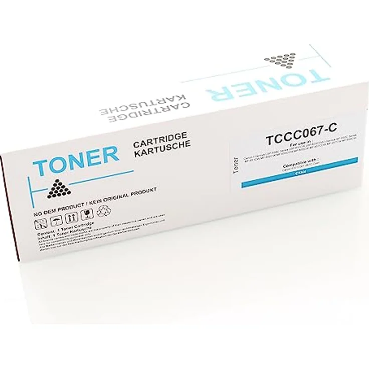 ABC Kompatibler Toner (MIT CHIP) für Canon 067 C, Cyan, Alternativ Toner für LBP630C, LBP631CW, LBP633CDW, MF650C, MF651CW, MF652CW, MF655CDW, MF657CDW, MF658CW – Bild 2