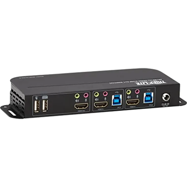 Tripp Lite B005-HUA2-K HDMI/USB KVM-Switch mit 2 Anschlüssen - 4K 60 Hz, HDR, HDCP 2.2, IR, DP 1.4, USB-Freigabe, USB 3.0-Kabel – Bild 2