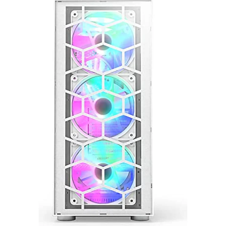 Montech X3 Mesh Midi-Tower, DRGB, gehärtetes Glas, weiß – Bild 3