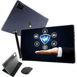 Goldstern tech Tablet mit Tastatur, Stift und Maus – 10,4 Zoll 2K Display – 8GB RAM, 128GB Speicher – Octa-Core Prozessor – 7000mAh Akku – Android 12 (Grau)
