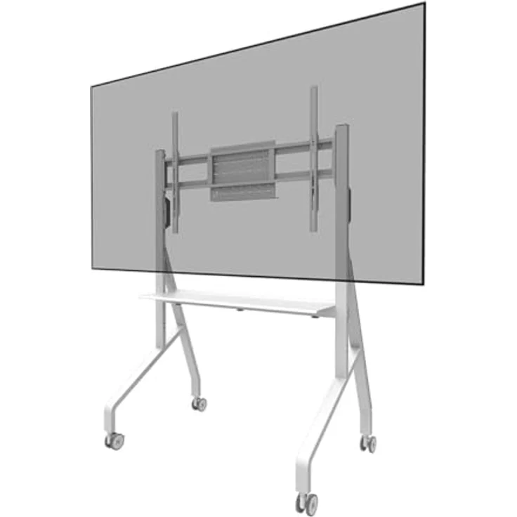 Neomounts FL50-525WH1 TV-Rollwagen, Höhenverstellbar für 55-86" Bildschirme, Weiß, Tragfähigkeit 76 kg – Bild 4