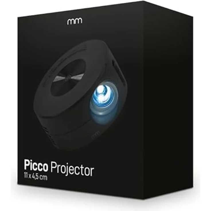Mikamax Picco, kompakter Beamer mit 10 lm, Schwarz, integrierter Lautsprecher, USB-Stream Versorgung – Bild 4
