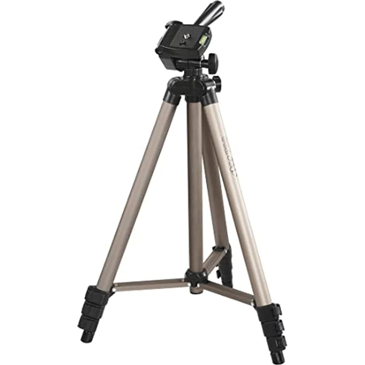Hama Star 700 Leichtes Einsteiger-Dreibeinstativ mit 3-Wege-Kopf, Star 700 EF Digital 125-3D, champagner – Bild 4