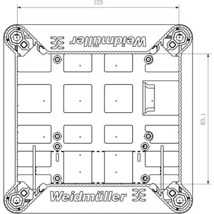 Weidmüller UH20-RPI-4-BASE SBC-Gehäuse Passend für (Entwicklungskits): Raspberry Pi Schwarz, Modulares Gehäuse mit Magnethalterung, Schraubmöglichkeit und zweiseitigen Einschubwänden – Bild 3