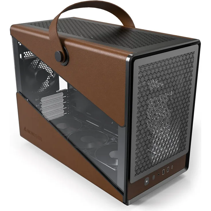 Montech HERITAGE PRO PC-Gehäuse, Midi-Tower, Micro-ATX, Tempered Glass - schwarz