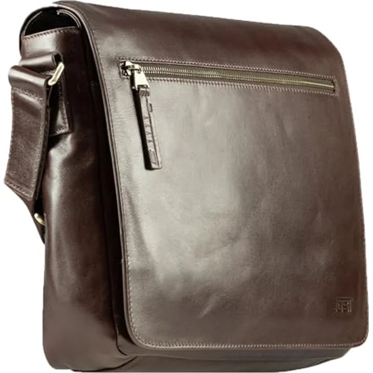 Jost Skagen Aktentasche Messenger, 100% Leder, Laptopfach für 32 cm, braun – Bild 3