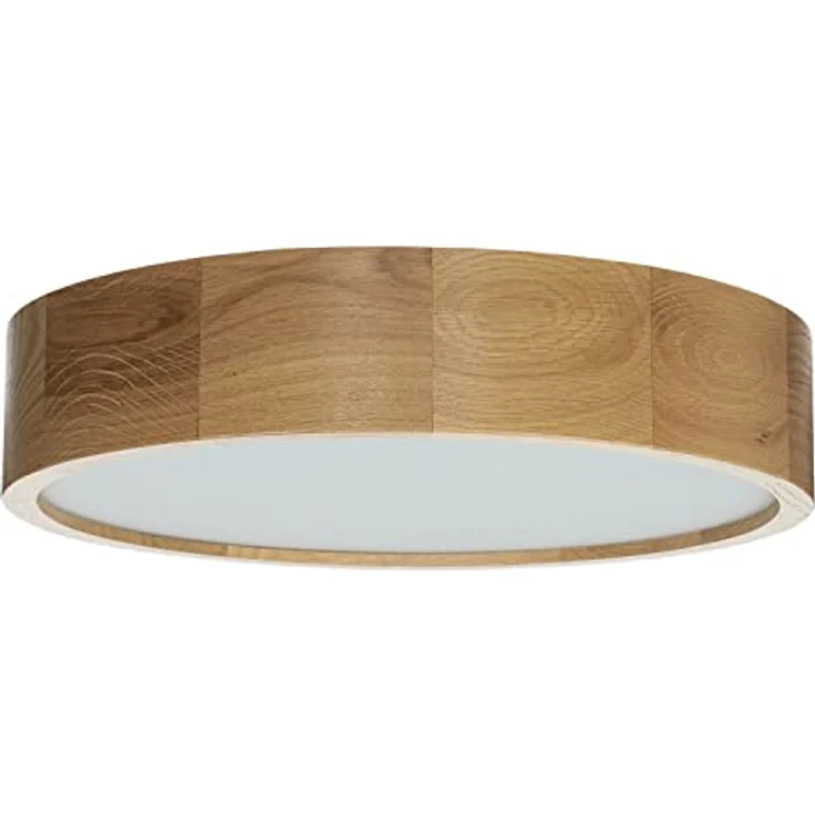 Licht-Erlebnisse ARBARO Deckenleuchte Eiche Ø37 cm 2-flammig blendarm Modern gemütlich Holz Glas - Smarte Deckenbeleuchtung - Preisvergleich – Bild 3