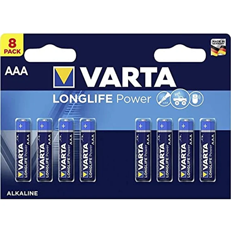 VARTA Longlife Power Batterie AAA Micro Alkaline Batterien LR03, 8er Pack – Bild 2