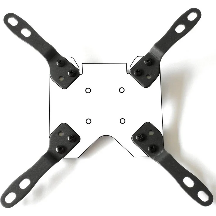 Drall Instruments TV-Wandhalterung AD6NK, VESA Adapter Erweiterung von 100 auf 200, schwarz, 4-tlg., Belastbarkeit 30 kg