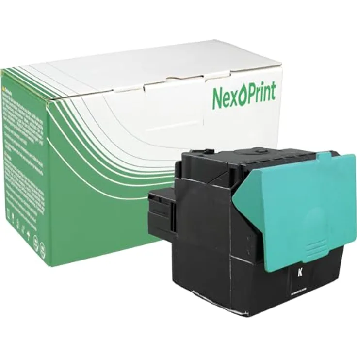 NexoPrint C546U1KG, schwarzer Toner kompatibel mit Lexmark X546dTN X548dE X548dTE, 8000 Seiten, brillante Druckqualität, recyclingfähig