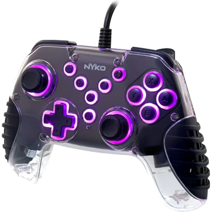 Nyko Air Glow Wired Controller für Nintendo Switch, ergonomischer Gaming Controller, schwarz – Bild 4