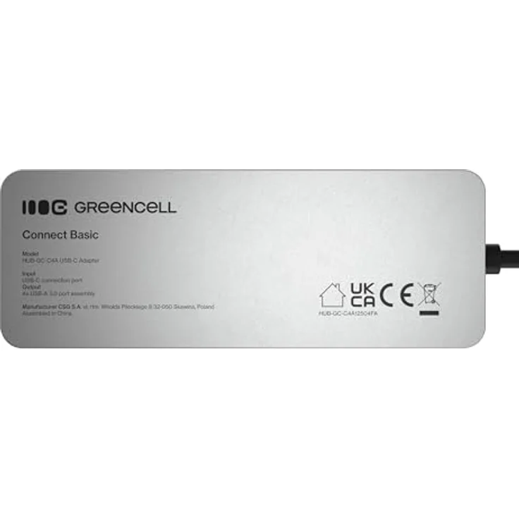 Green Cell USB-C HUB 4-in-1 Adapter, USB-C auf 4× USB-A 3.0, Aluminium Gehäuse, Datenübertragung bis 5 Gbit/s, kompatibel mit MacBook, Dell, Lenovo, HP, ASUS, 15 cm Kabel – Bild 5