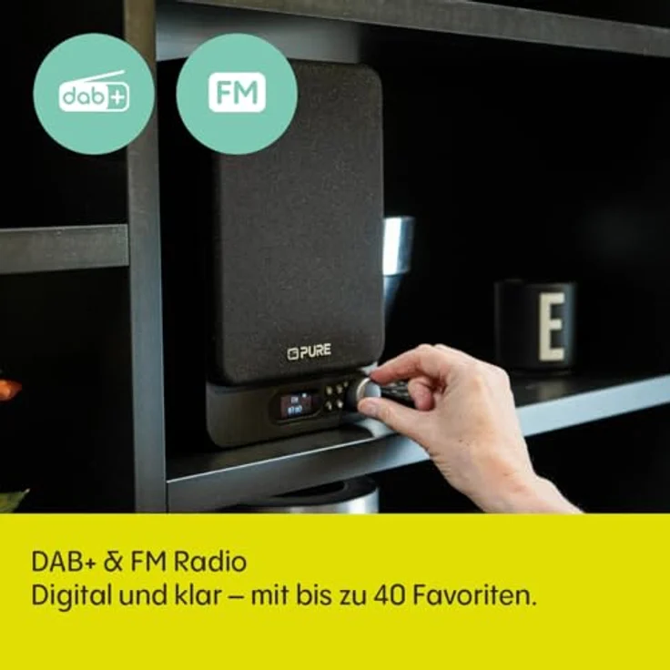 Pure Classic Active TV HiFi Radio Soundsystem, echtes Stereo mit HDMI ARC, Bluetooth 5.3, DAB+ & FM Radio, USB-C Soundkarte, OLED Display, Fernbedienung, Schwarz – Bild 5