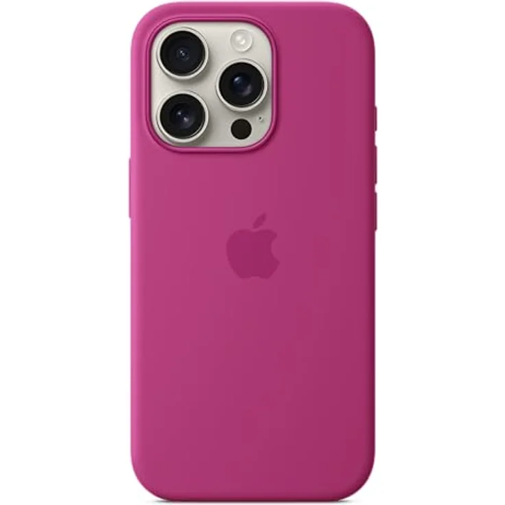 Apple iPhone 16 Pro Silikon Case mit MagSafe – Fuchsia, aus recyceltem Silikonmaterial, mit Mikrofaser-Futter und integrierten Magneten – Bild 2