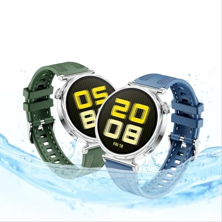 GIOPUEY Armband für Huawei Watch GT 6/GT 5 41mm/5 Pro 42mm, Weiches Silikon, Verschleißfest und Atmungsaktiv - pink – Bild 5