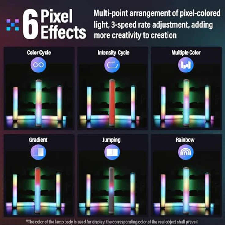 SIRUI T30 RGB LED Video Light Stick, 30W Tube Light, 2500K~7000K, 2580 Lux/0.5m (Black) - Hohe Leistung, 6 Pixel-Effekte, CCT/HSI-Modi – Bild 2