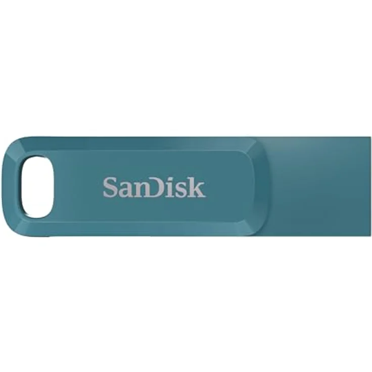 SanDisk Ultra Dual Drive Go, 1000 GB USB-Stick mit USB-C und USB-A, drehbares Design, türkise Farbe – Bild 1