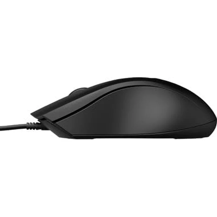 HP Inc. HP 105 Maus - rechts- und linkshändig - optisch - 3 Tasten - kabelgebunden - USB-A - Schwarz - Smart Buy – Bild 3