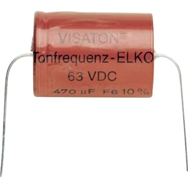 Visaton Bipolar Elco 100 µF Lautsprecher-Kondensator, 63 VDC, 10 % Toleranz, für Frequenzweichen