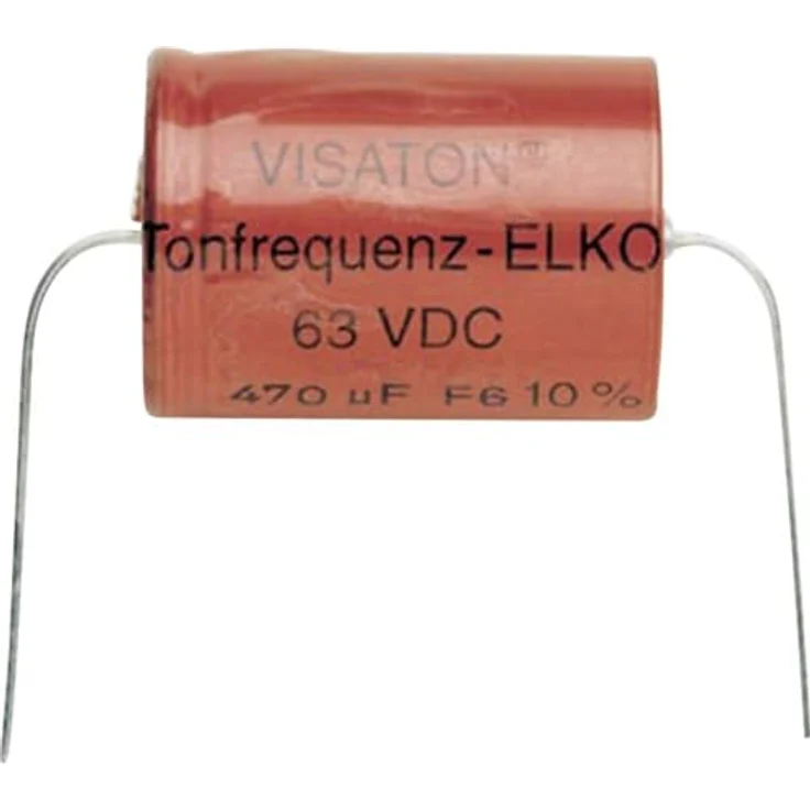 Visaton Bipolar Elco 100 µF Lautsprecher-Kondensator, 63 VDC, 10 % Toleranz, für Frequenzweichen – Bild 1