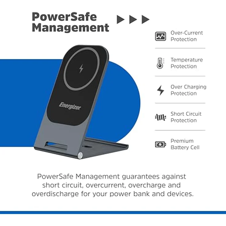 Energizer Kabelloses MagSafe Ladepad - 15W, ultradünnes Aluminiumgehäuse, magnetische Befestigung, 180° Betrachtungswinkel, PowerSafe-Schutz – Bild 7