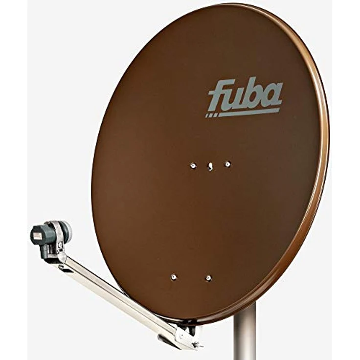 Fuba Satellitenschüssel Komplettset DAL 801 B, 80cm Alu-Schüssel in Braun + DEK 117 Single LNB, HDTV, UHD 4K/8K, 3D – Bild 2