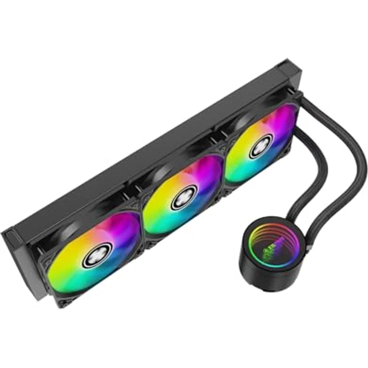 Xilence LiQuRizer LQ360PRO ARGB, CPU Wasserkühler mit 76 cfm Luftstrom, 3x 120 mm Lüftern und Infinity-Mirror-Design, Mehrfarbig – Bild 8