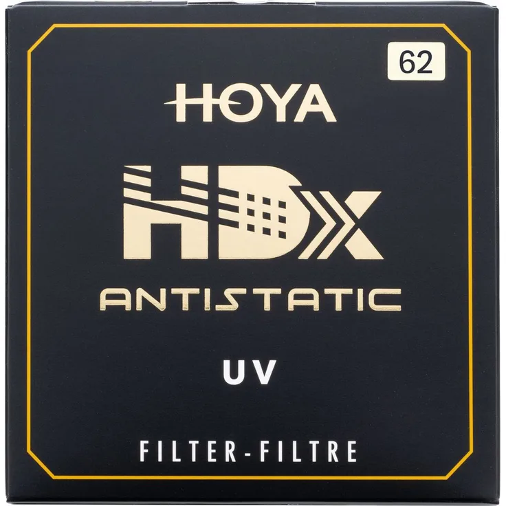 Hoya UV HDX Antistatic 62mm, Kamera-Filter mit 98,8% Lichtdurchlässigkeit und schützender Antistatic-Beschichtung
