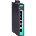Moxa EDS-G205-1GTXSFP, unmanaged Ethernet-Switch mit 5 Ports, -40 °C bis 75 °C Betriebstemperaturbereich, SFP-Slot, Hutschienen-Montage