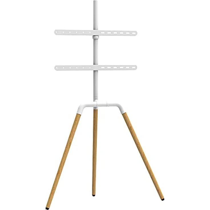 kalb TV Standhalter Buche - VESA bis max. 600x400 für 32-65 Zoll max. 40kg, Weiß – Bild 1
