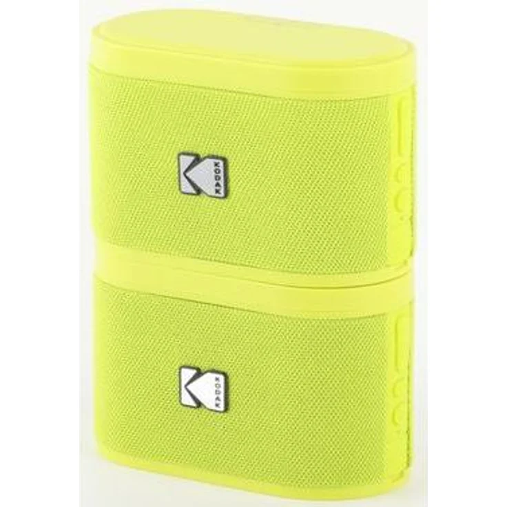 Kodak SoundBrix Wireless Stack Speaker, 2PCS Bluetooth Lautsprecher mit 5 Watt Nennleistung, Akkubetrieb, Yellin's Yellow