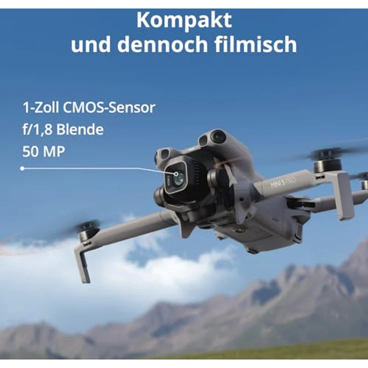 DJI Mini 5 Pro Fly More Combo mit DJI RC-N3, 4K-Kamera, 1-Zoll CMOS, omnidirektionale Hinderniserkennung, 225° Gimbal-Rotation, 3 Akkus, C0-Zertifizierung – Bild 2