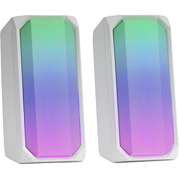 Mars Gaming MSRGBW, Bluetooth Lautsprecher 15W, RGB Full Mesh, 2 Aktive Treiber, Weiß – Bild 1