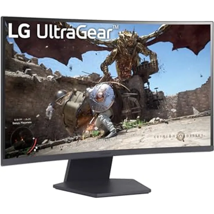 LG Electronics 27GS60QX-B.AEUQ UltraGear™ Curved QHD Gaming VA-Monitor 27" (68,4cm), 2560 x 1440, 1ms GtG, 180 Hz, HDR10, AMD FreeSync - Schwarz