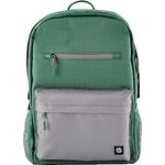 HP Unisex Campus Rucksack, Laptop Rucksack, 15,6 Zoll Laptop Fach, 17 Liter Fassungsvermögen, gepolsterte Schultergurte, Regenabweisend, zu 50% aus recycelten Materialien, 0,49 kg leicht, Grün/Grau