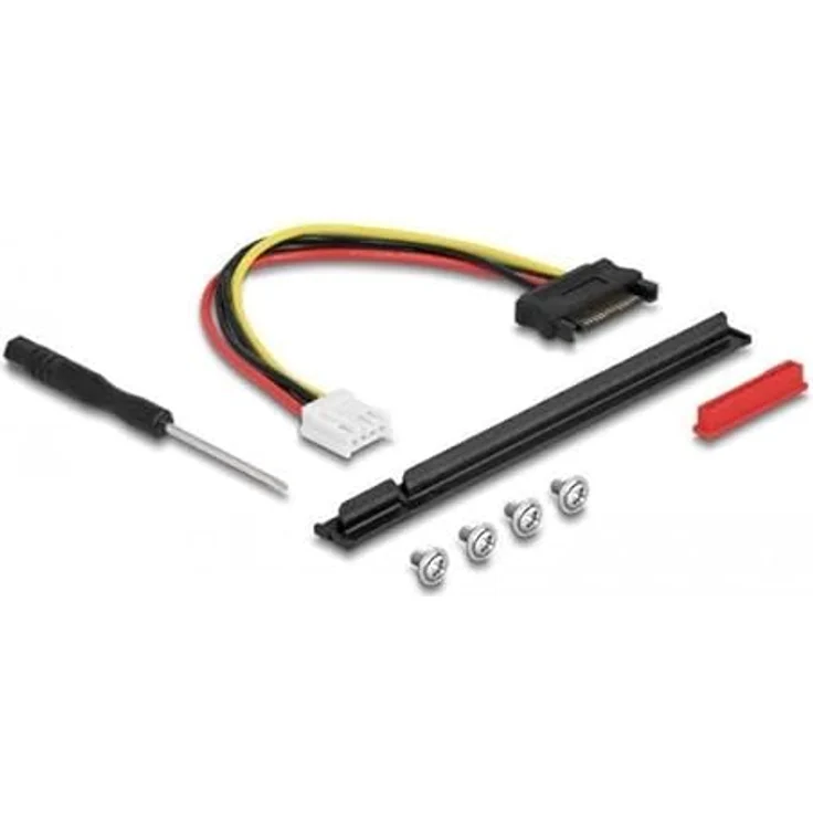 DeLOCK M.2 Key A+E zu PCIe x16 NVMe Adapter gewinkelt mit 20 cm Kabel, SATA-Kabel – Bild 3
