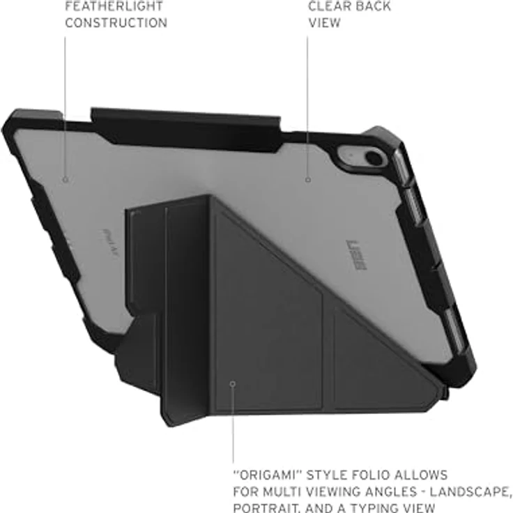 URBAN ARMOR GEAR Essential Armor Folio Apple iPad Air 11 Hülle (M2 / 2024) Case (Wake / Sleep Funktion, Apple Pencil Stift-Halter, Standfunktion) schwarz – Bild 4