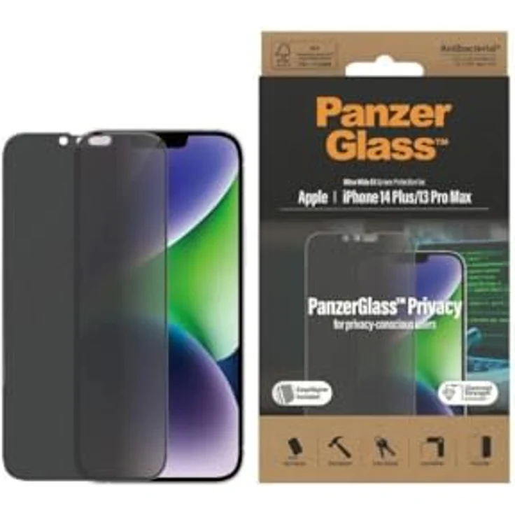 PanzerGlass Privacy Screen Protector Apple iPhone 14 Plus | Ultra-Wide Fit – Bild 2