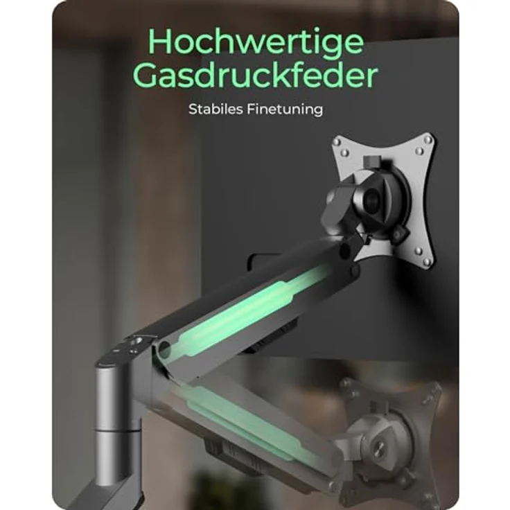 Icy Box IB-MS523-T, Monitor Halterung für 32" Bildschirme, höhenverstellbar, neigbar, Silber – Bild 2