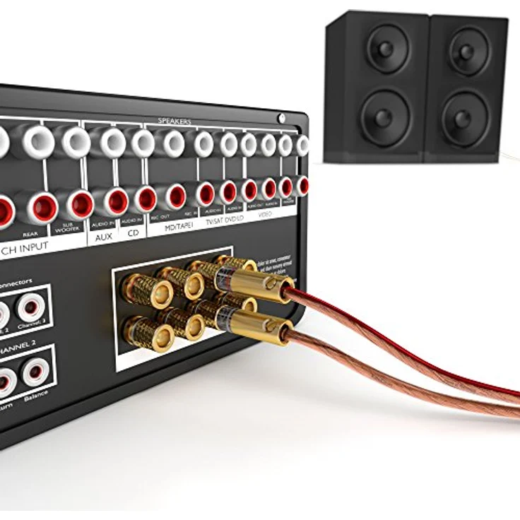KabelDirekt - Lautsprecherkabel - Made in Germany - aus reinem Kupfer - 50m - (2x4mm² HiFi Audio Boxenkabel für Lautsprecher & Surround Systeme, OFC Kupfer, mit Polaritätskennzeichnung) – Bild 5