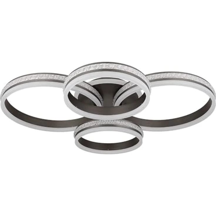 Globo Deckenleuchte Deckenlampe LED Fernbedienung Memory L 85 cm, Smarte Deckenbeleuchtung, Nachtlicht, Silber – Bild 1