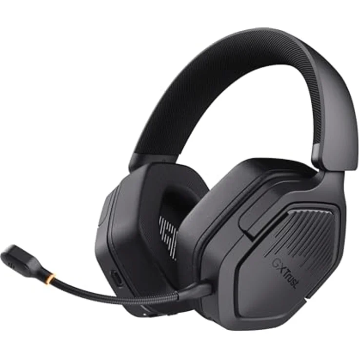 Trust Gaming GXT 1493 Ravox Gaming Headset Wireless Bluetooth + 2.4 GHz, 50mm Treiber, 70H Akkulaufzeit, Over-Ear Kopfhörer Kabellos Bluetooth mit Mikrofon, Schwarz – Bild 1