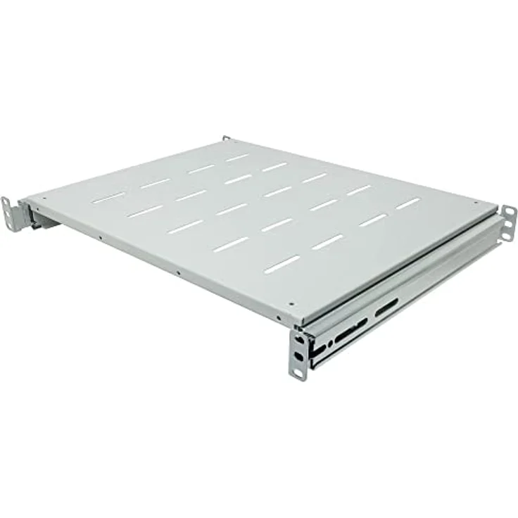 Intellinet 19'' Ausziehbarer Fachboden 1 HE 600 mm tiefe ( Ablagefläche 350mm ) grau 712323 – Bild 2