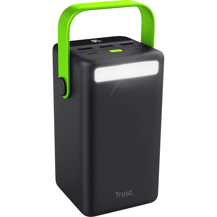 Trust XXL 50.000 POWERBANK (50000 mAh, 15 W, 185 Wh), Grün und Schwarz, leistungsstarke Powerbank