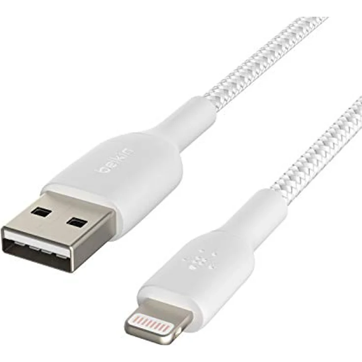 Belkin Lightning Lade/Sync Kabel ummantelt, 1 m, weiß – Bild 4